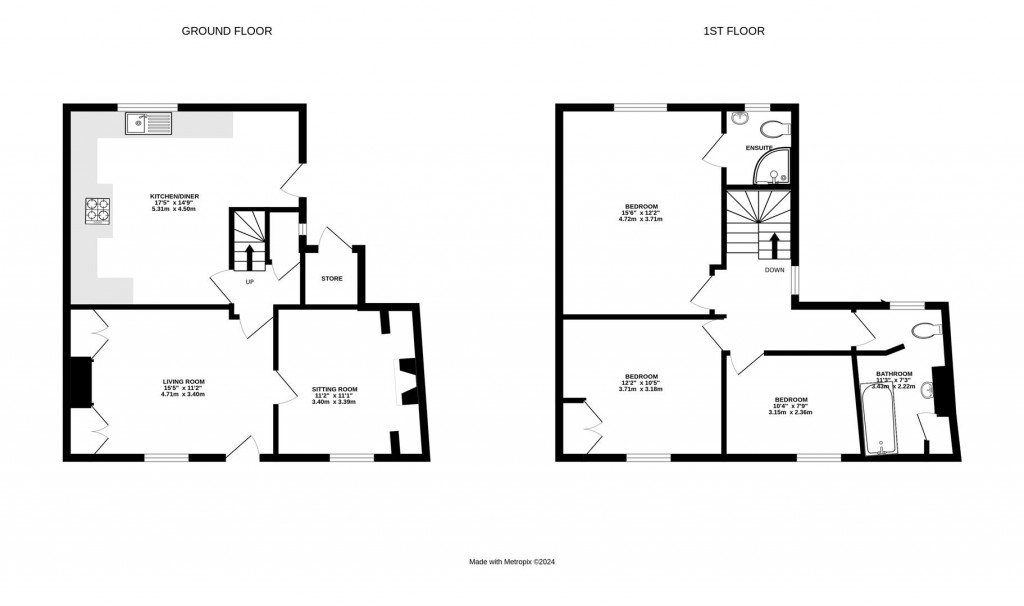 Floorplans For High Street, Husbands Bosworth