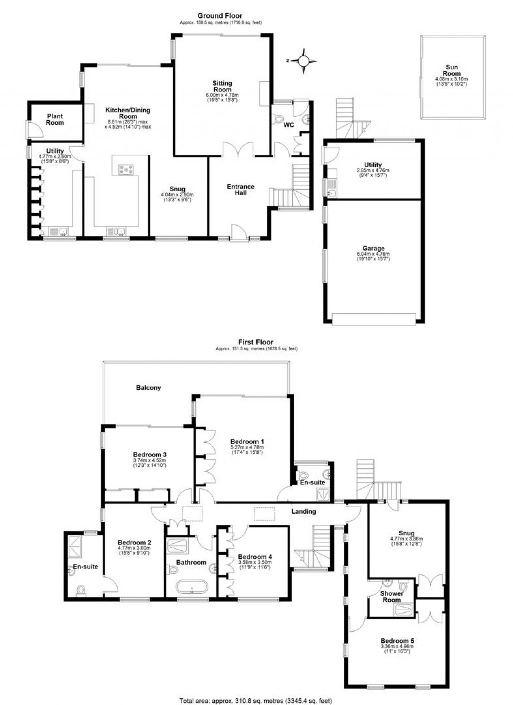 Floorplans For Bascombe Road, Churston Ferrers