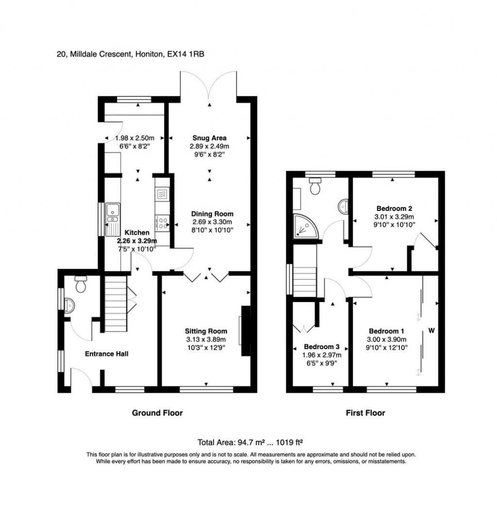 Floorplans For Milldale Crescent, Honiton
