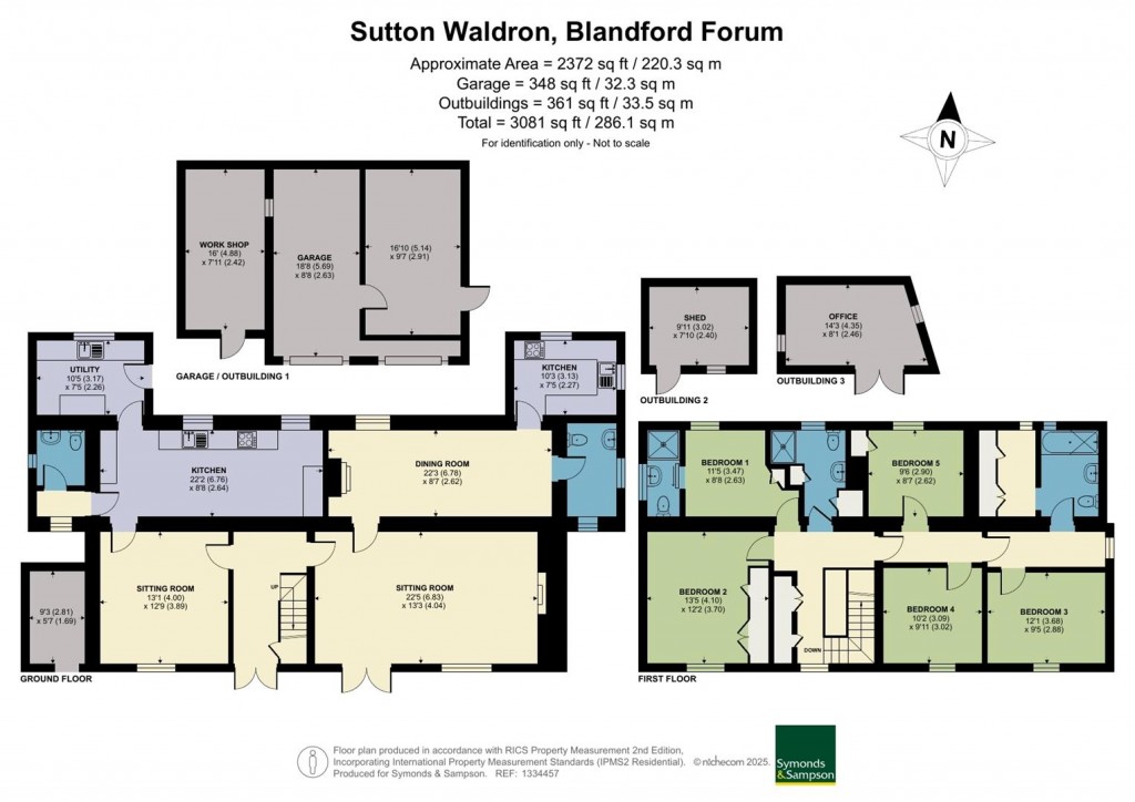 Floorplans For Sutton Waldron, Blandford Forum