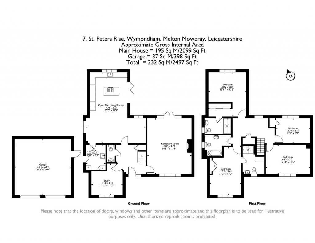 Floorplans For St Peters Rise, Wymondham, Melton Mowbray