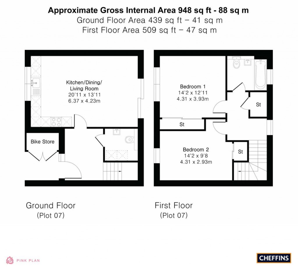 Floorplans For Cameron Road, Cambridge