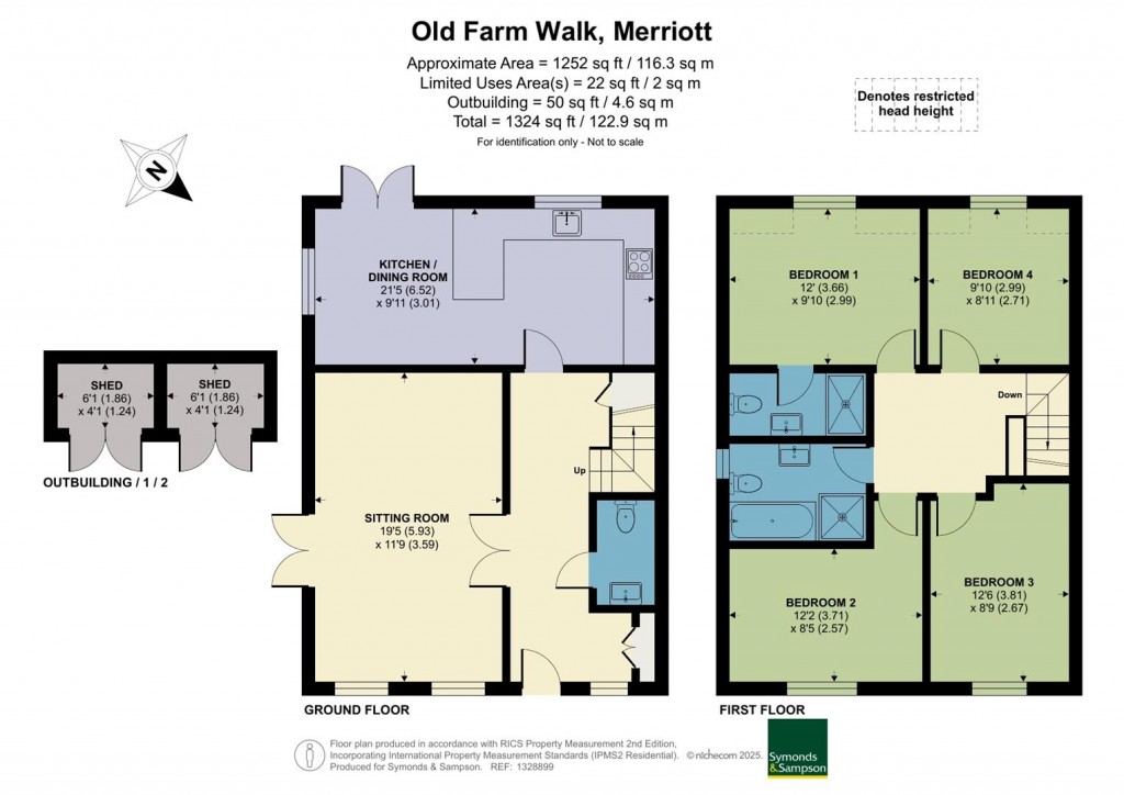 Floorplans For Old Farm Walk, Merriott, Somerset