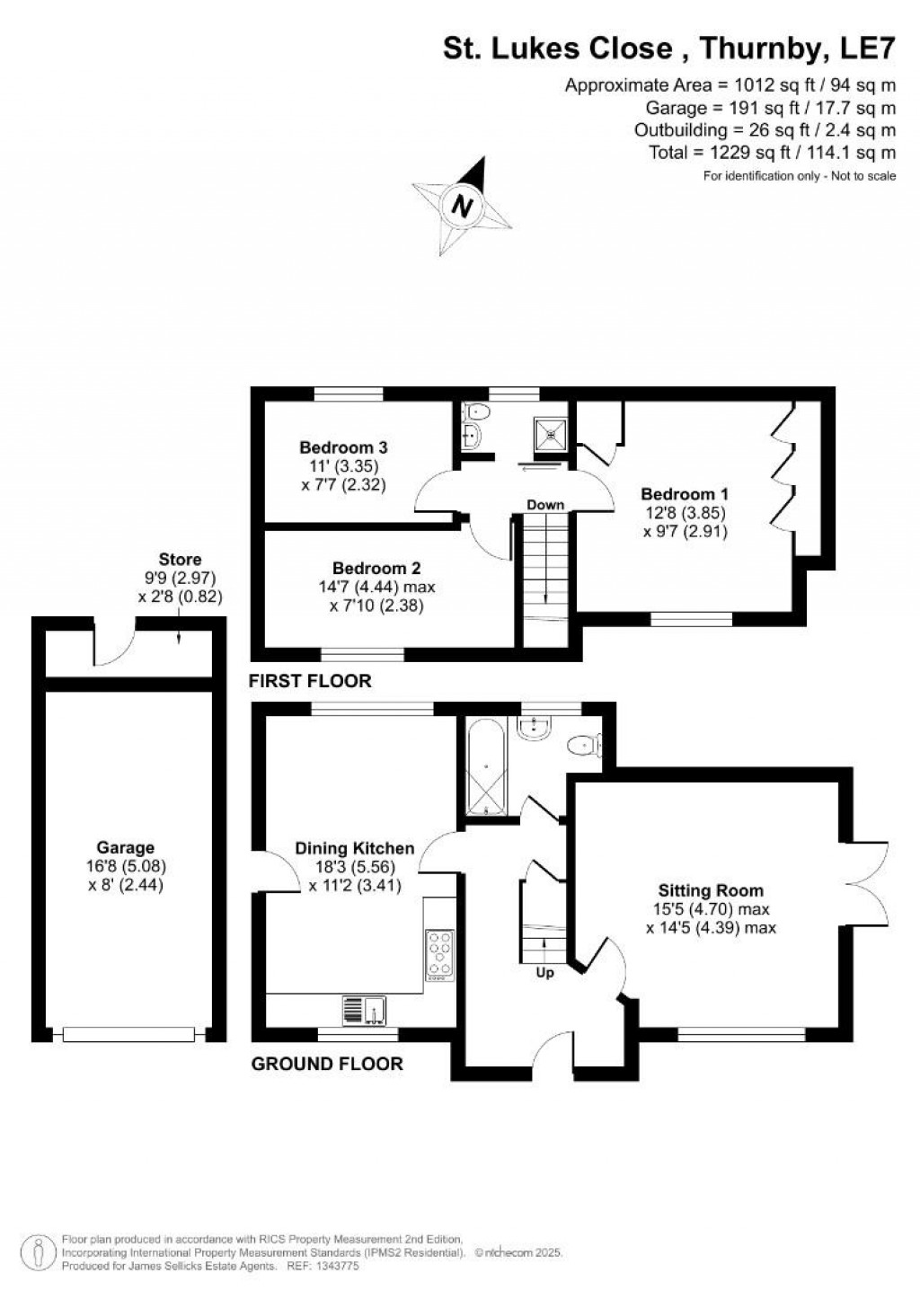 Floorplans For St. Luke's Close, Thurnby, Leicestershire