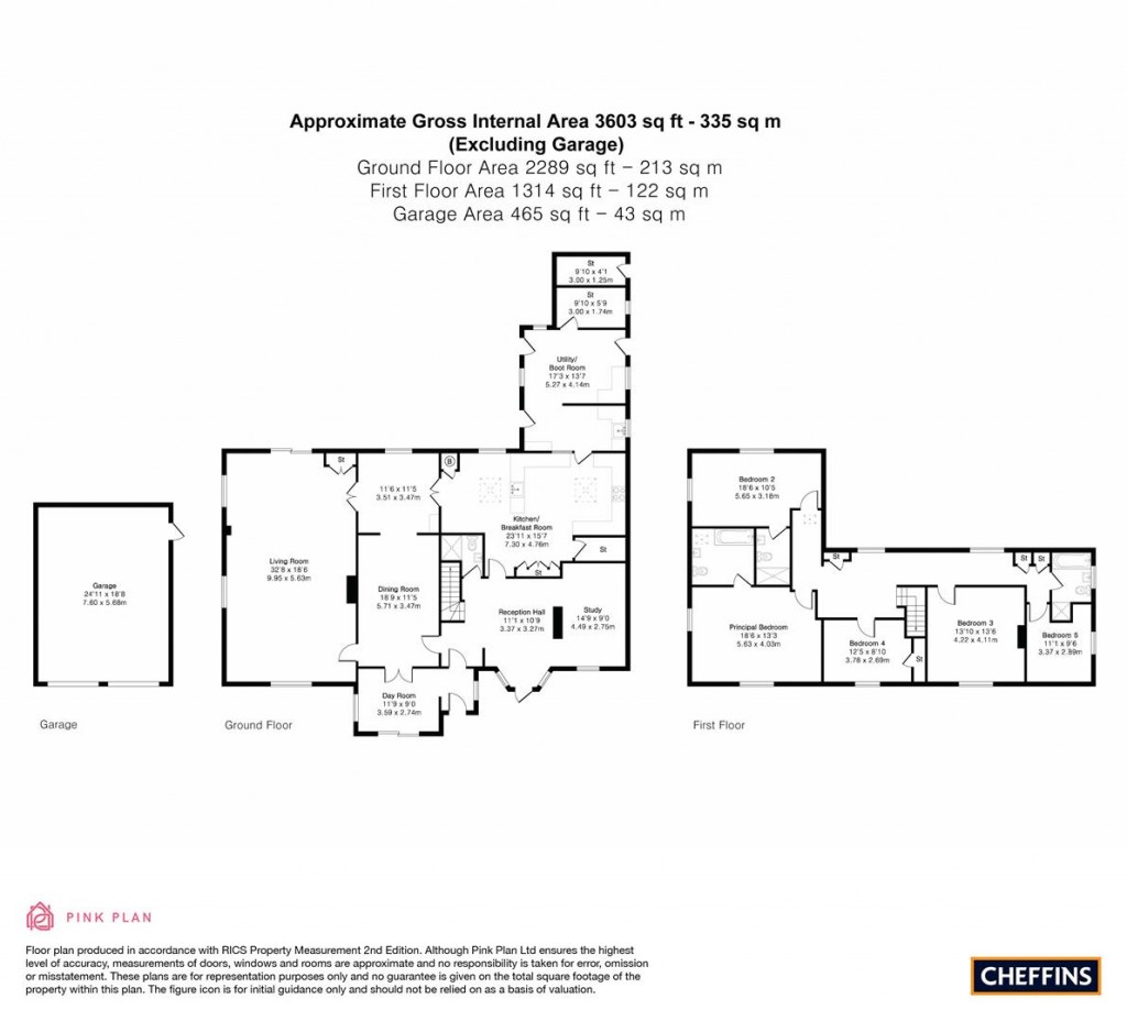 Floorplans For Grantchester Road, Coton, Cambridge