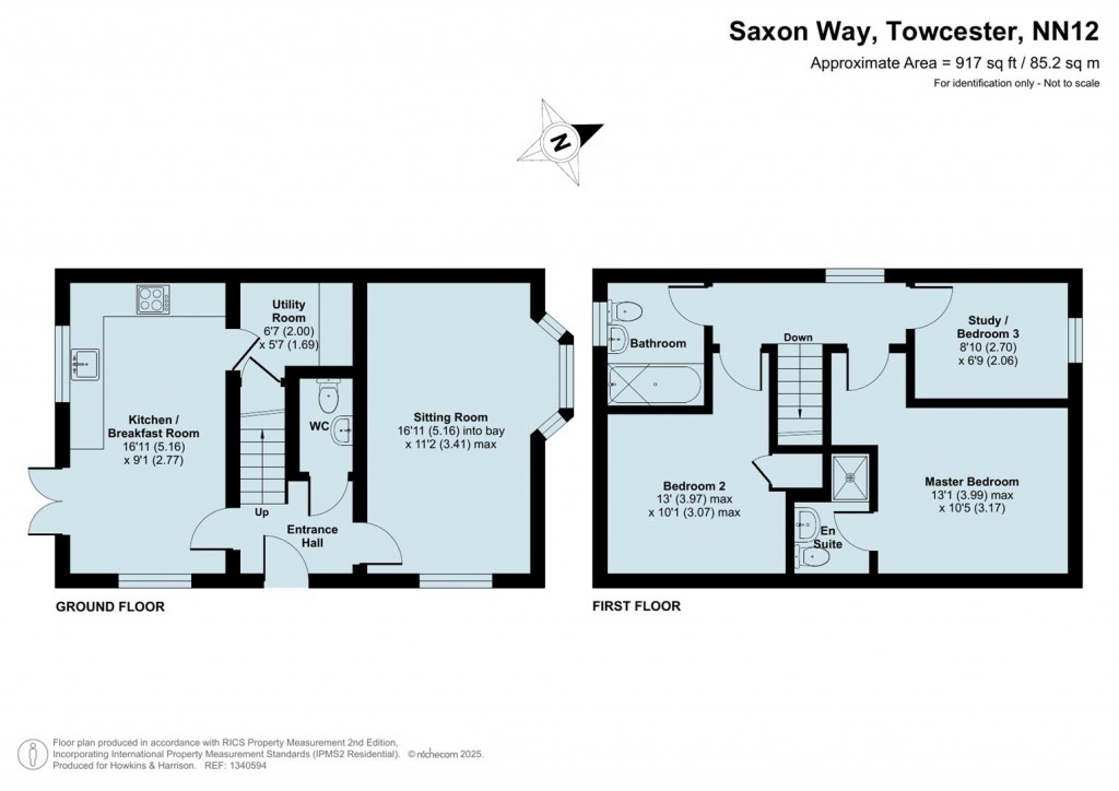 Floorplans For Saxon Way, Towcester, NN12
