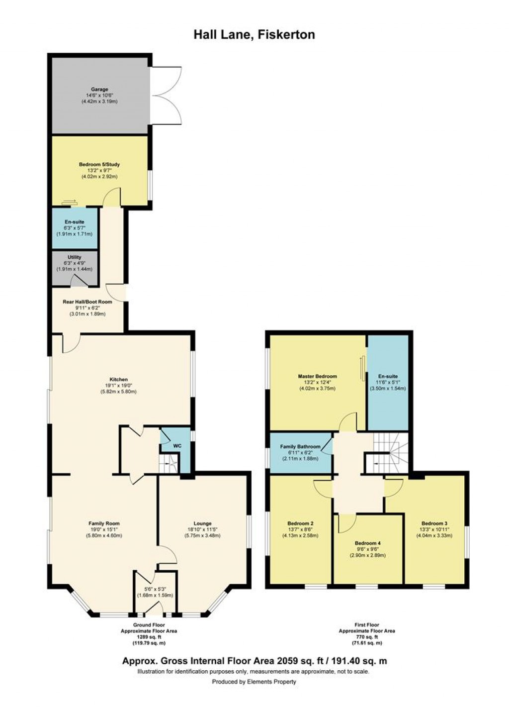 Floorplans For Hall Lane, Fiskerton, Lincoln