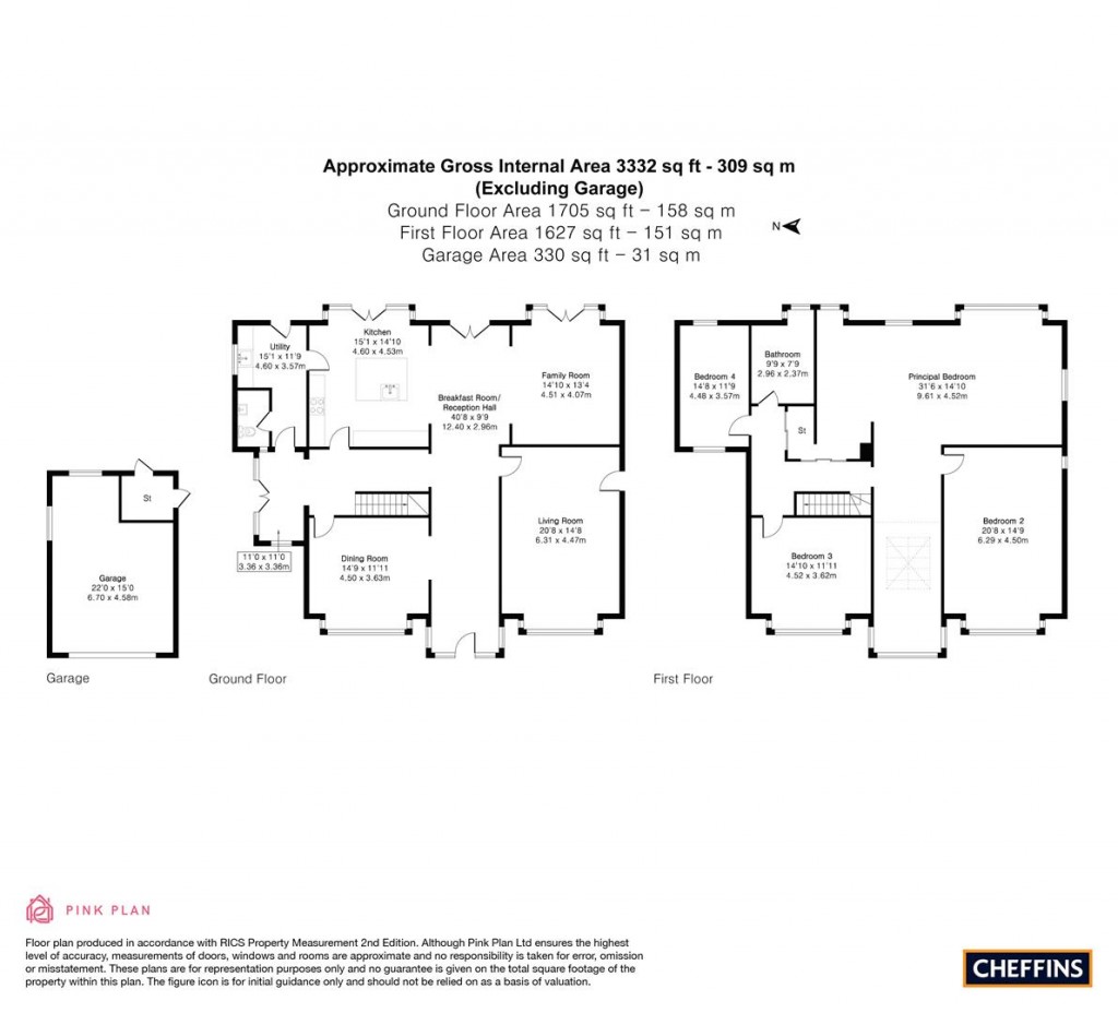 Floorplans For High Street, Hemingford Abbots, Huntingdon