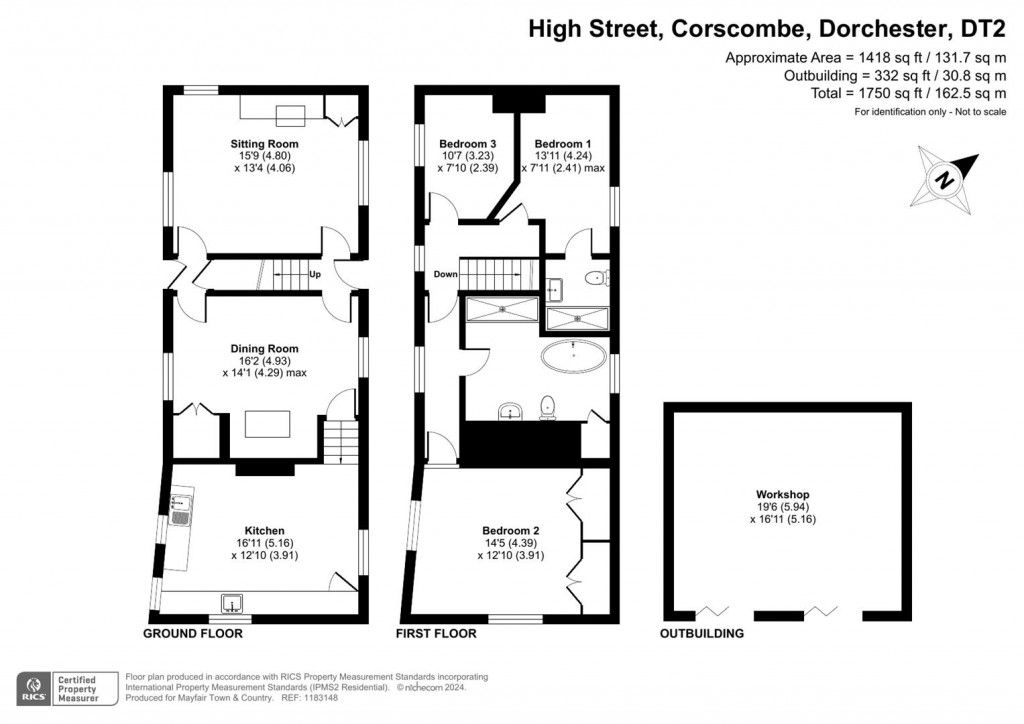 Floorplans For High Street, Corscombe, Dorchester