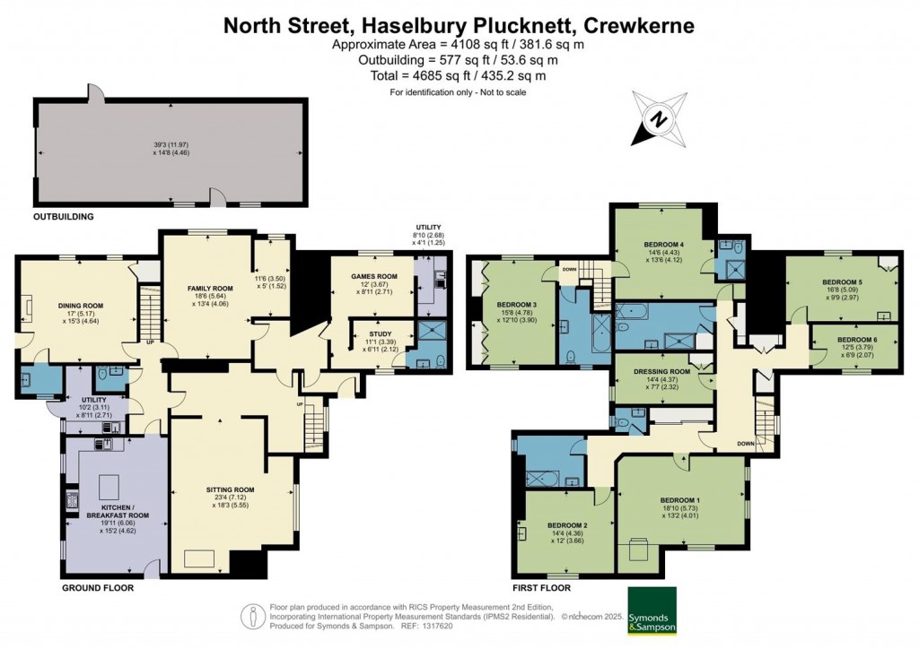 Floorplans For North Street, Haselbury Plucknett, Crewkerne