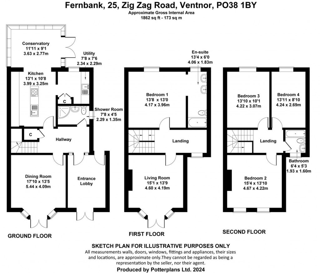 Floorplans For Ventnor, Isle of Wight