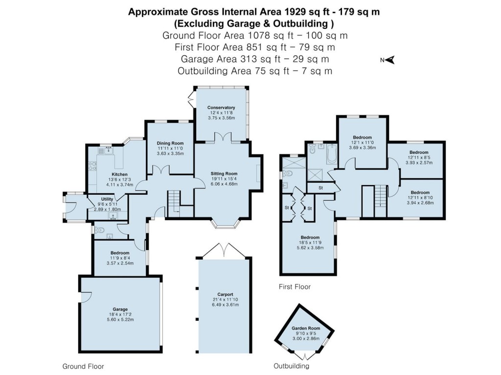 Floorplans For Long Acre, Brafield On The Green, Northamptonshire, NN7