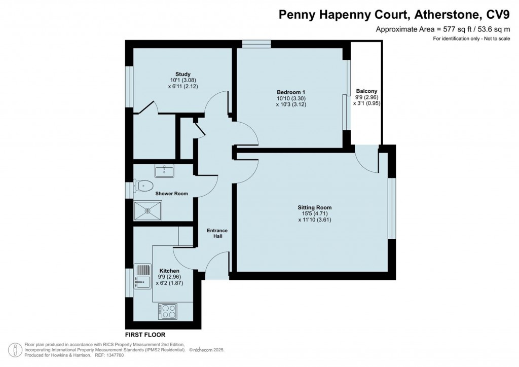 Floorplans For Penny Hapenny Court, Atherstone