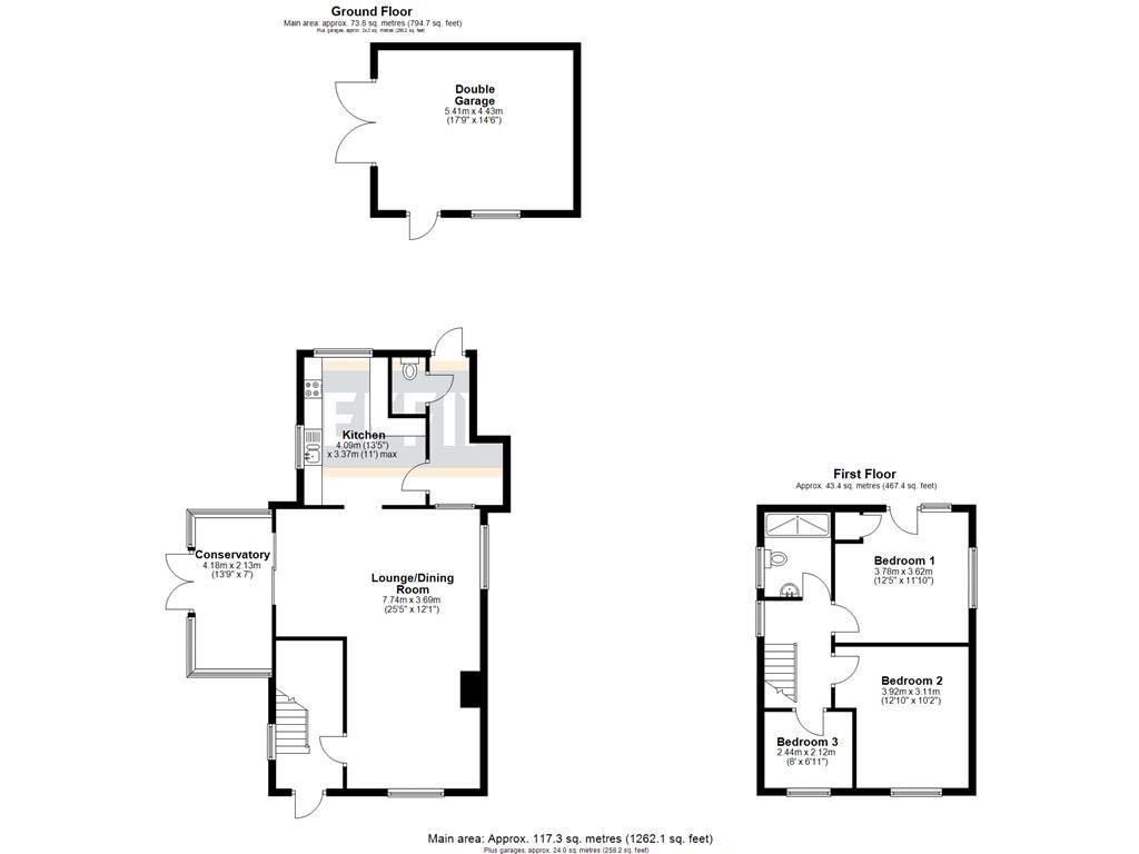 Floorplans For Main Street, Prickwillow