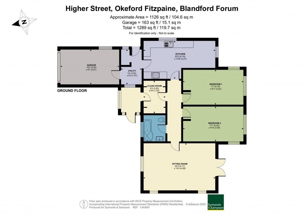 Floorplans For Higher Street, Okeford Fitzpaine, Blandford Forum