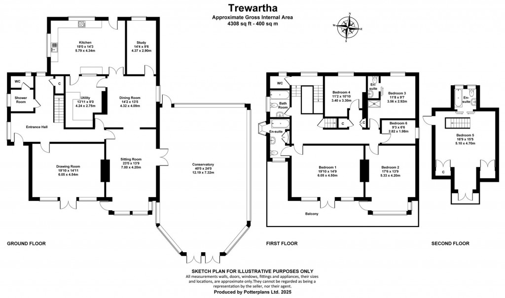 Floorplans For Ventnor, Isle Of Wight