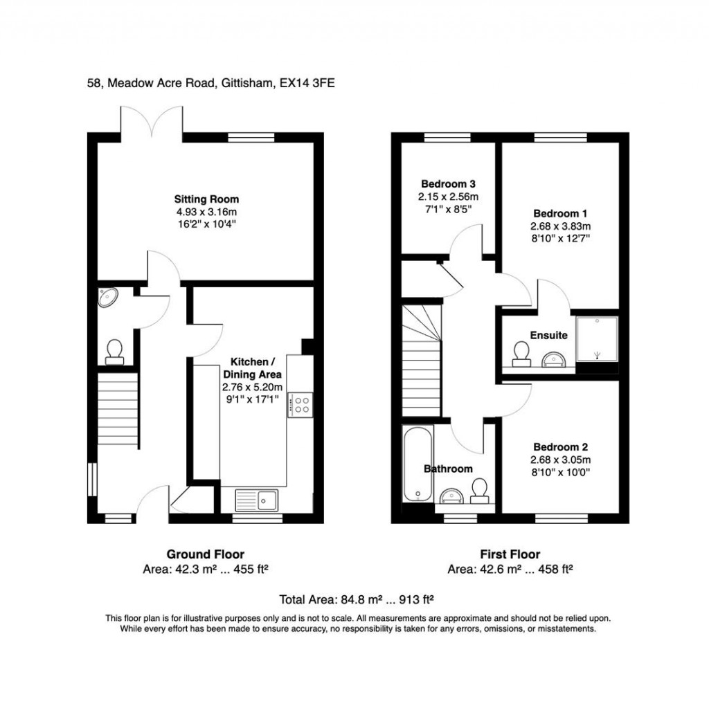 Floorplans For Meadow Acre Road, Gittisham, Honiton