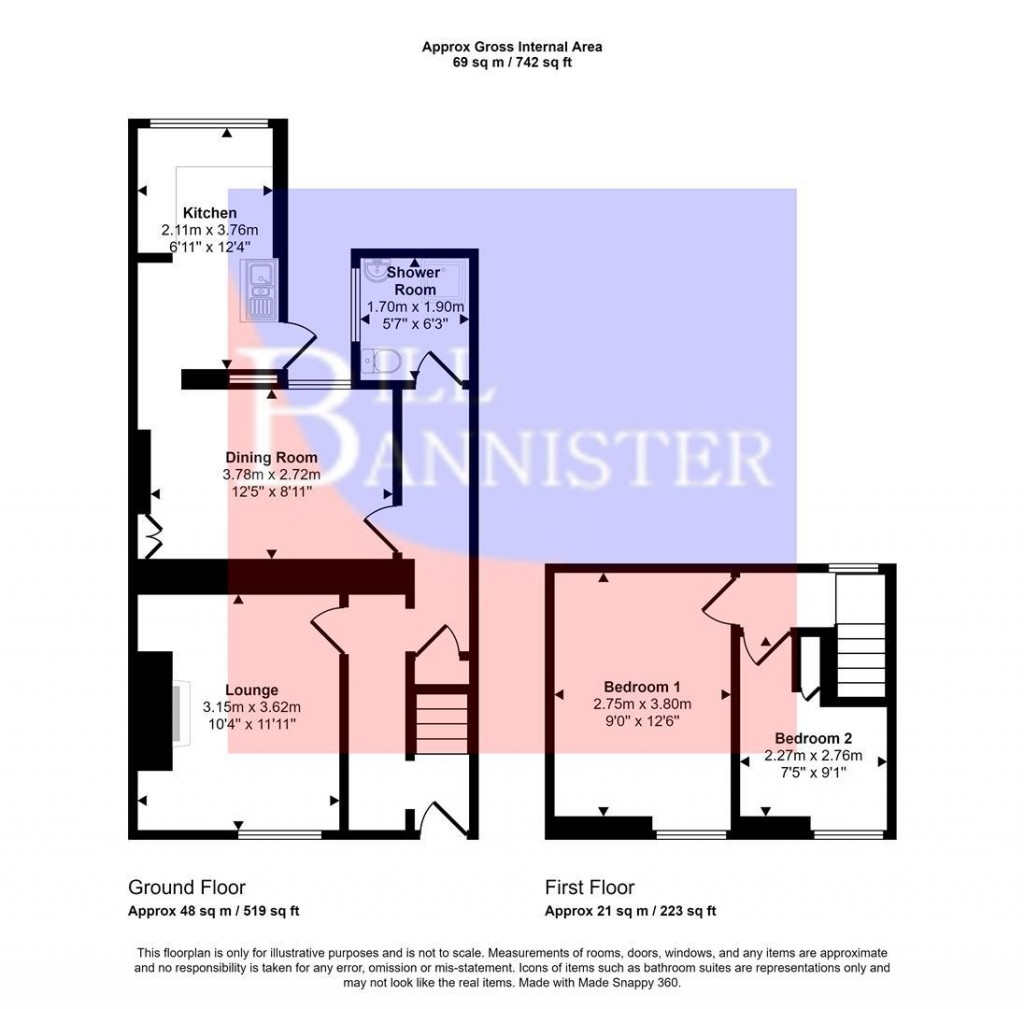 Floorplans For Carnathen Street, Camborne