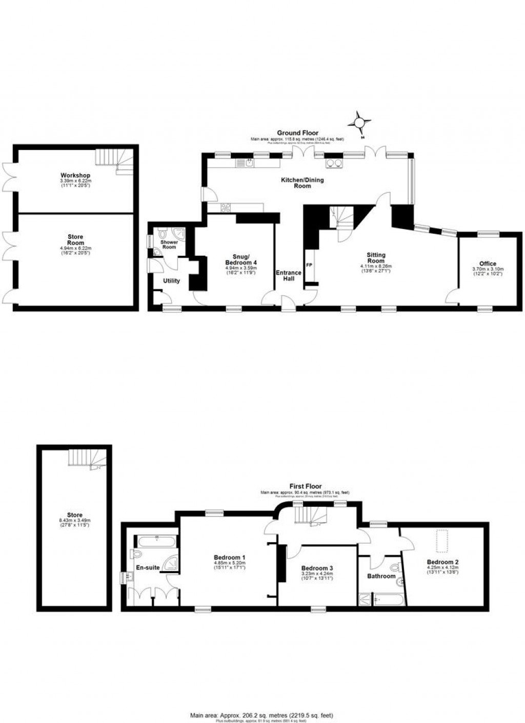 Floorplans For Coombe, Buckfastleigh