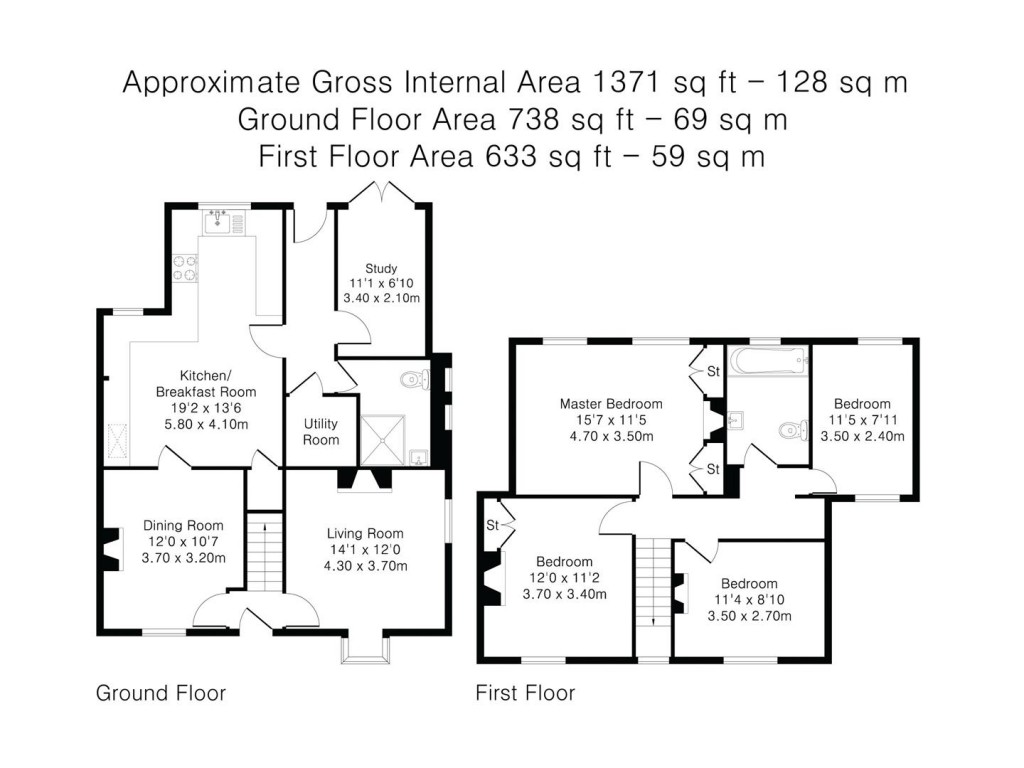 Floorplans For South Green, Widdington, Saffron Walden