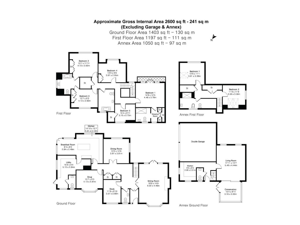 Floorplans For Blacksmiths Lane, Shudy Camps, Cambridge