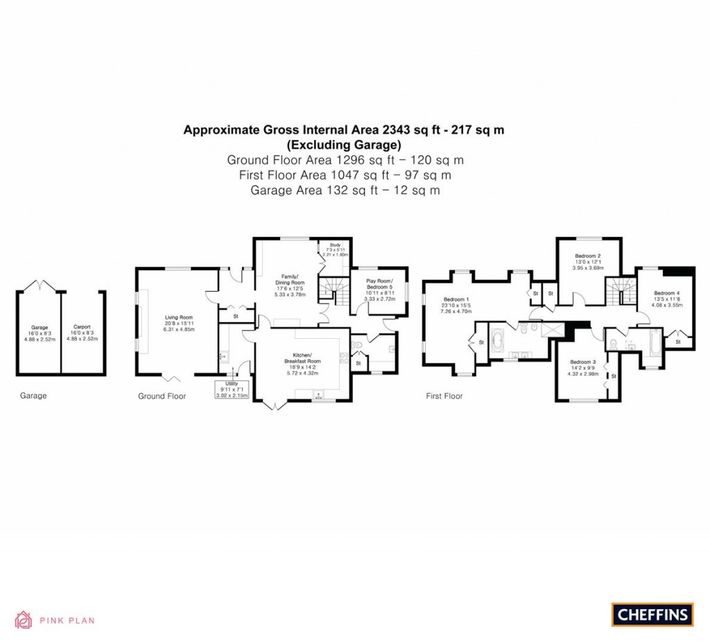 Floorplans For Cutting Road, Abington, Cambridge