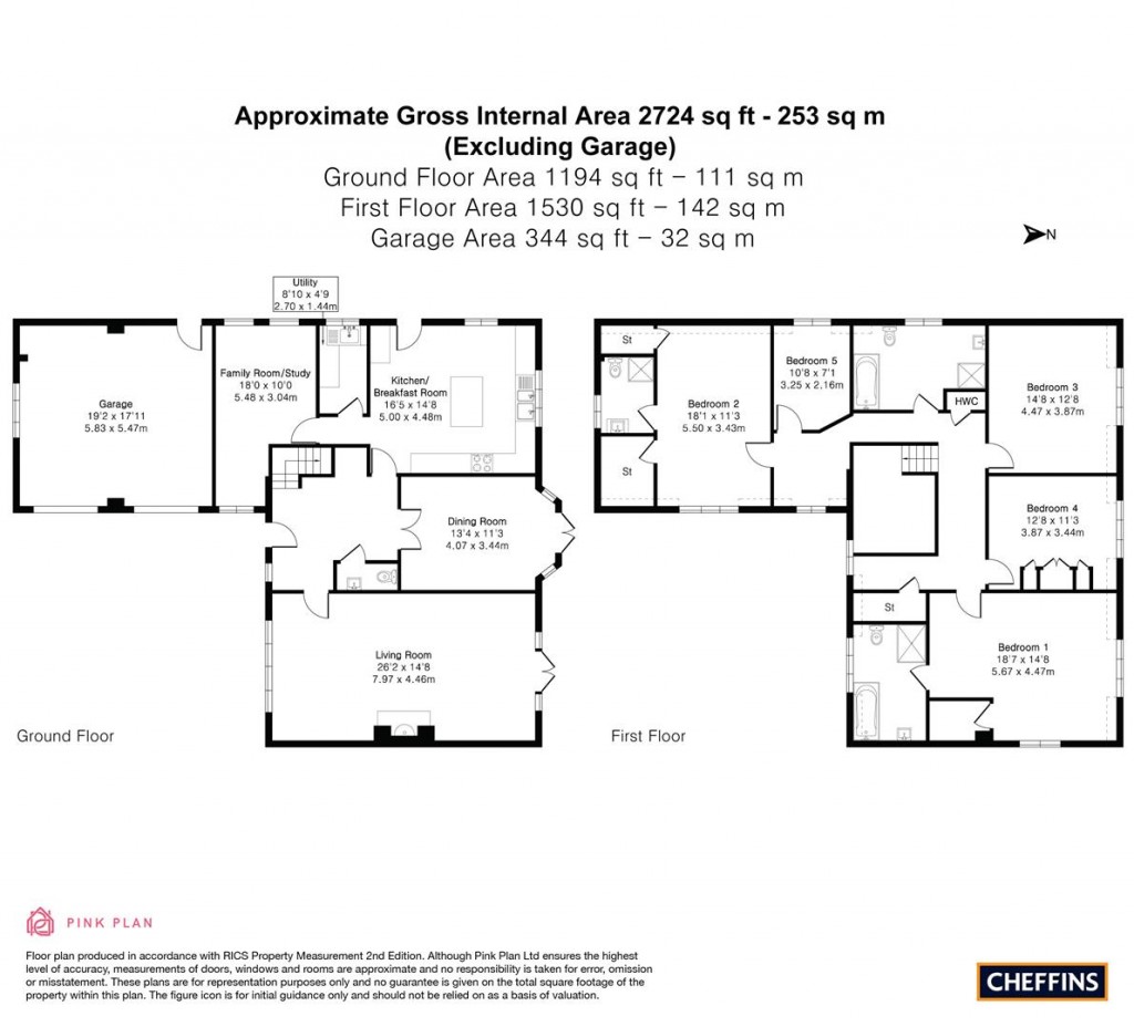 Floorplans For The Wyches, Little Thetford, Ely