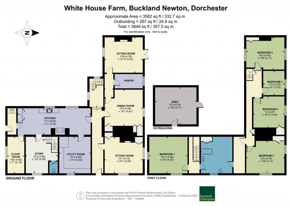 Floorplans For White House Farm, Buckland Newton, Dorchester