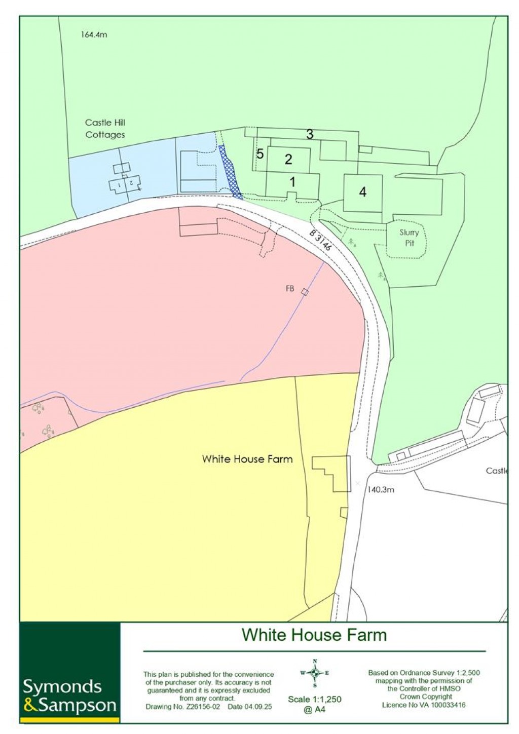 Floorplans For White House Farm Buildings & Land, Buckland Newton, Dorchester