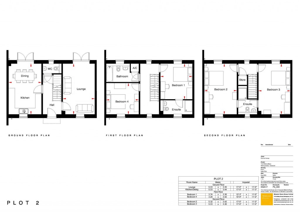 Floorplans For Watling Street East, Towcester, NN12