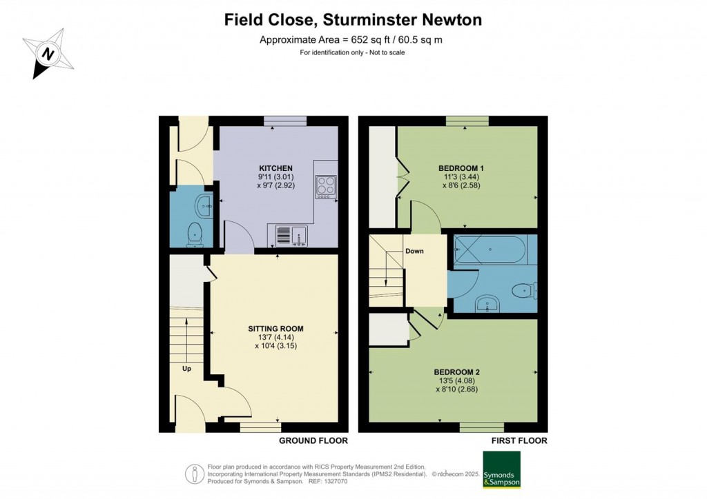 Floorplans For Field Close, Sturminster Newton, Dorset