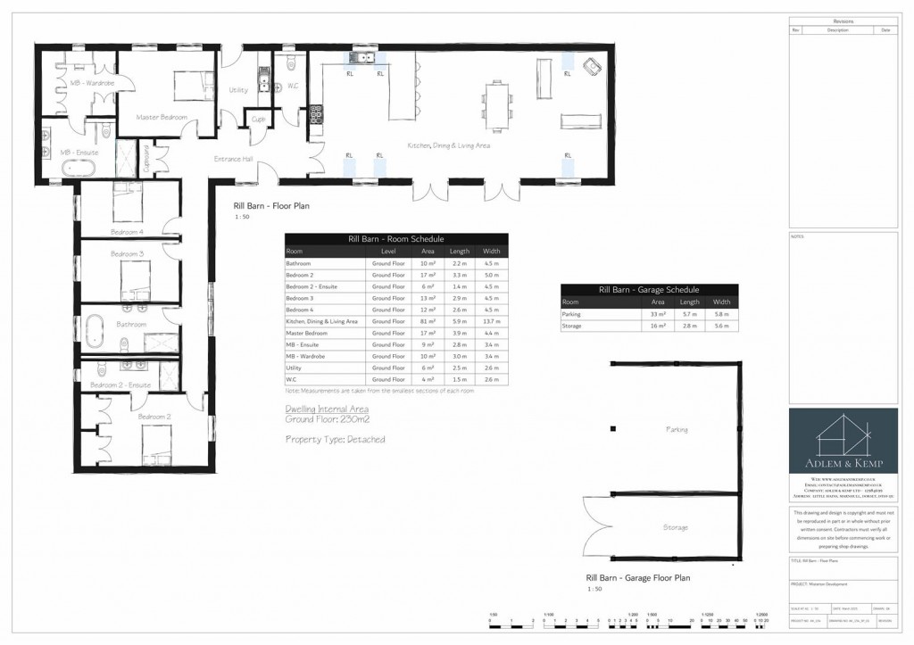 Floorplans For Mill Lane, Misterton, Crewkerne