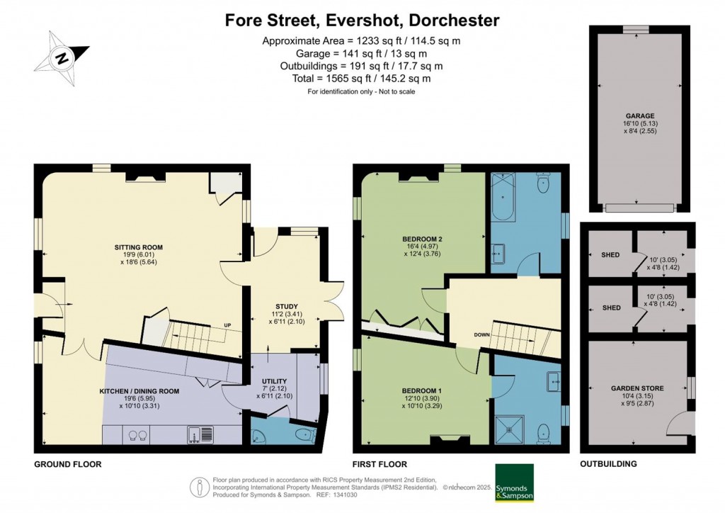 Floorplans For Fore Street, Evershot, Dorchester