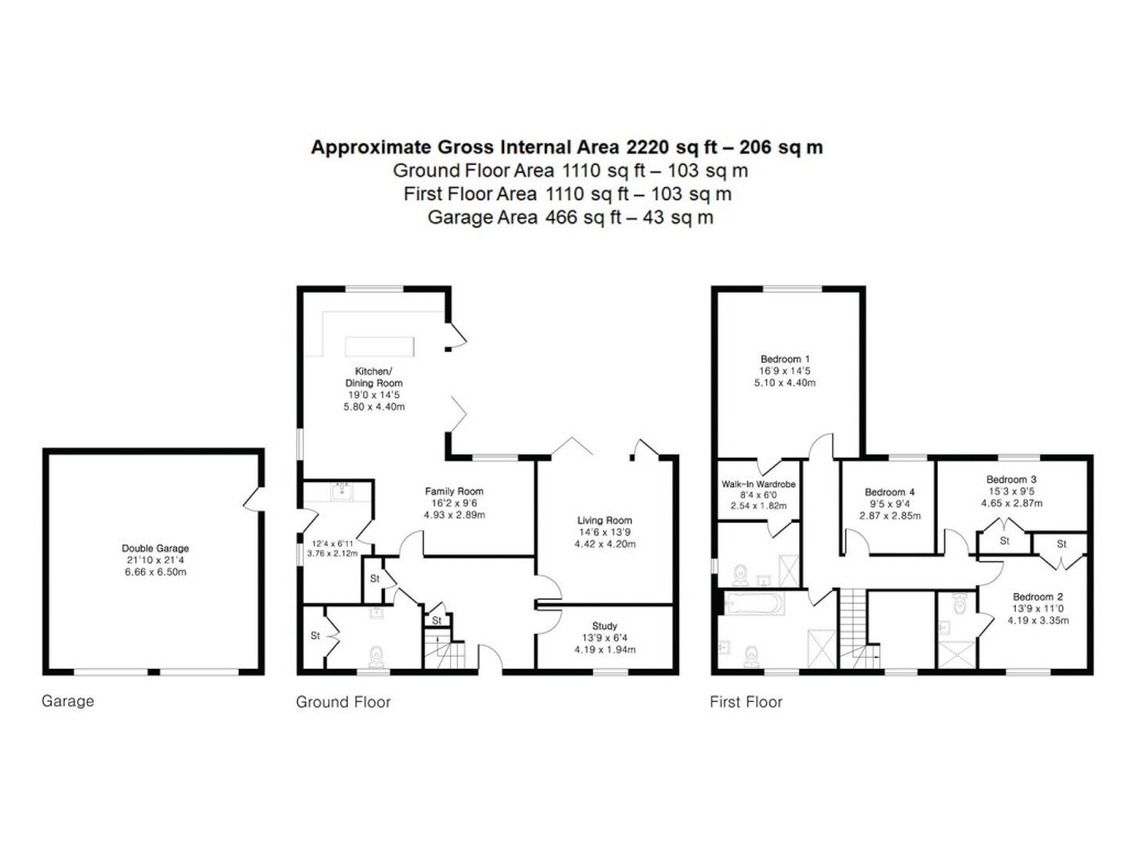 Floorplans For Old Mead Road, Henham, Bishop's Stortford