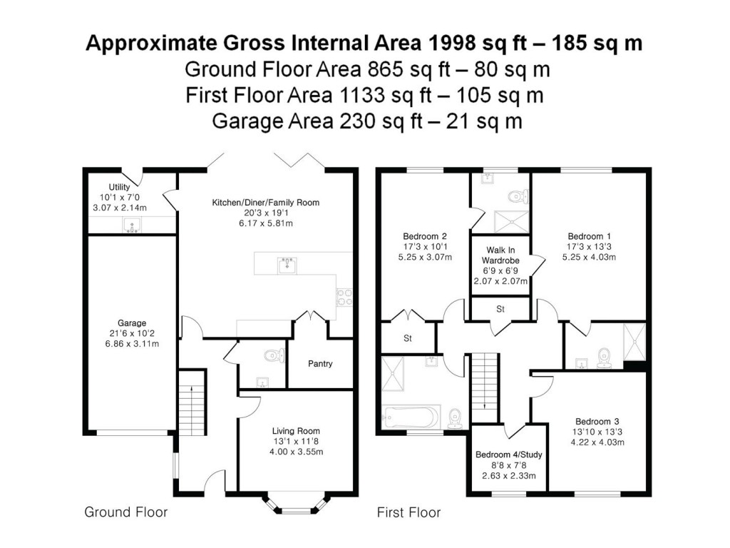 Floorplans For Old Mead Road, Henham, Bishop's Stortford