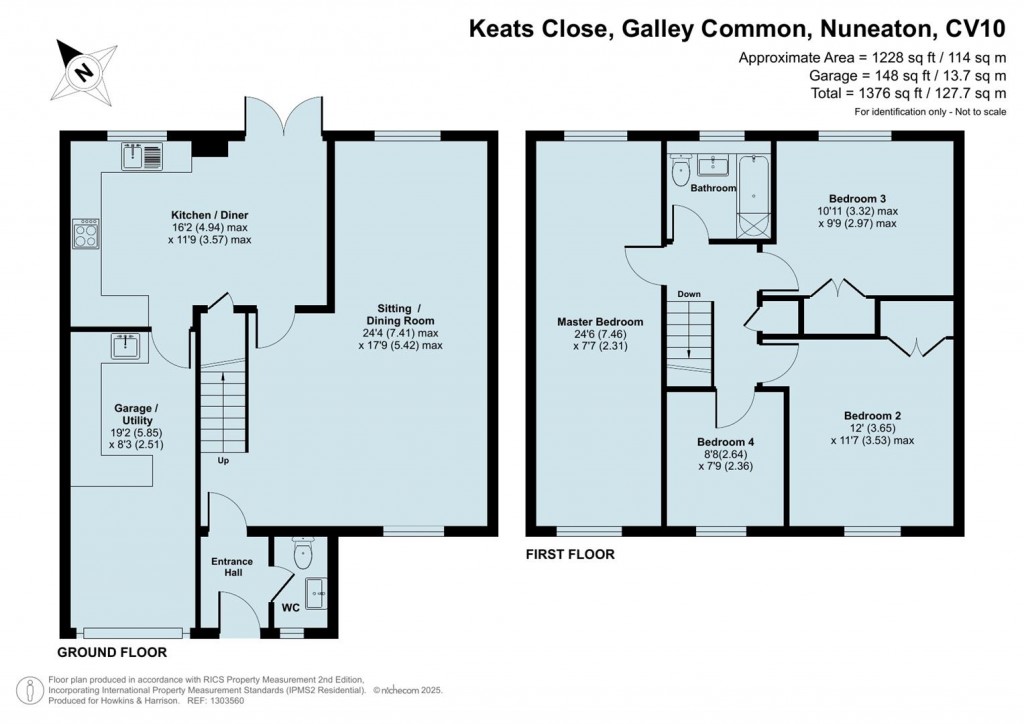 Floorplans For Keats Close, Galley Common, CV10