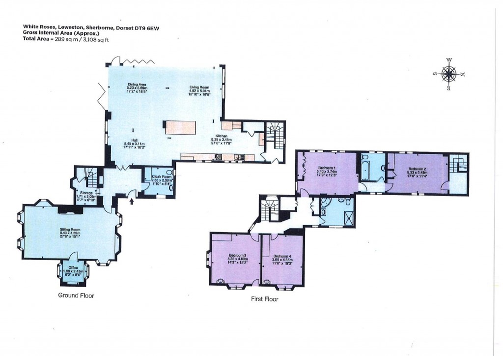 Floorplans For Leweston, Sherborne, Dorset