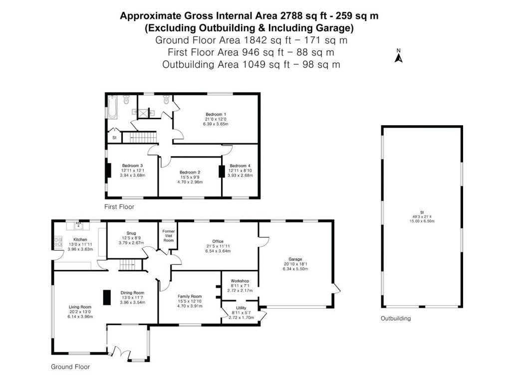 Floorplans For Steventon End, Ashdon, Saffron Walden