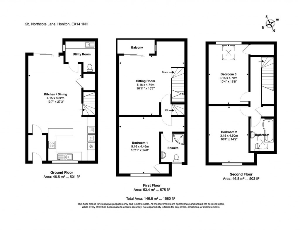 Floorplans For Northcote Lane, Honiton