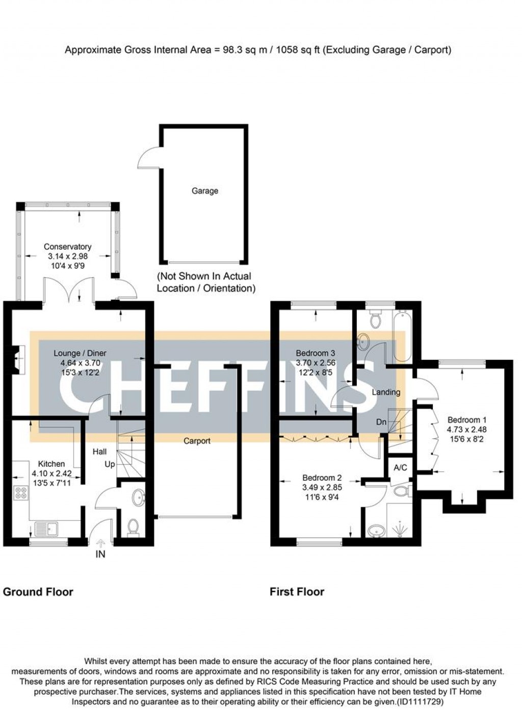Floorplans For Collier Close, Ely