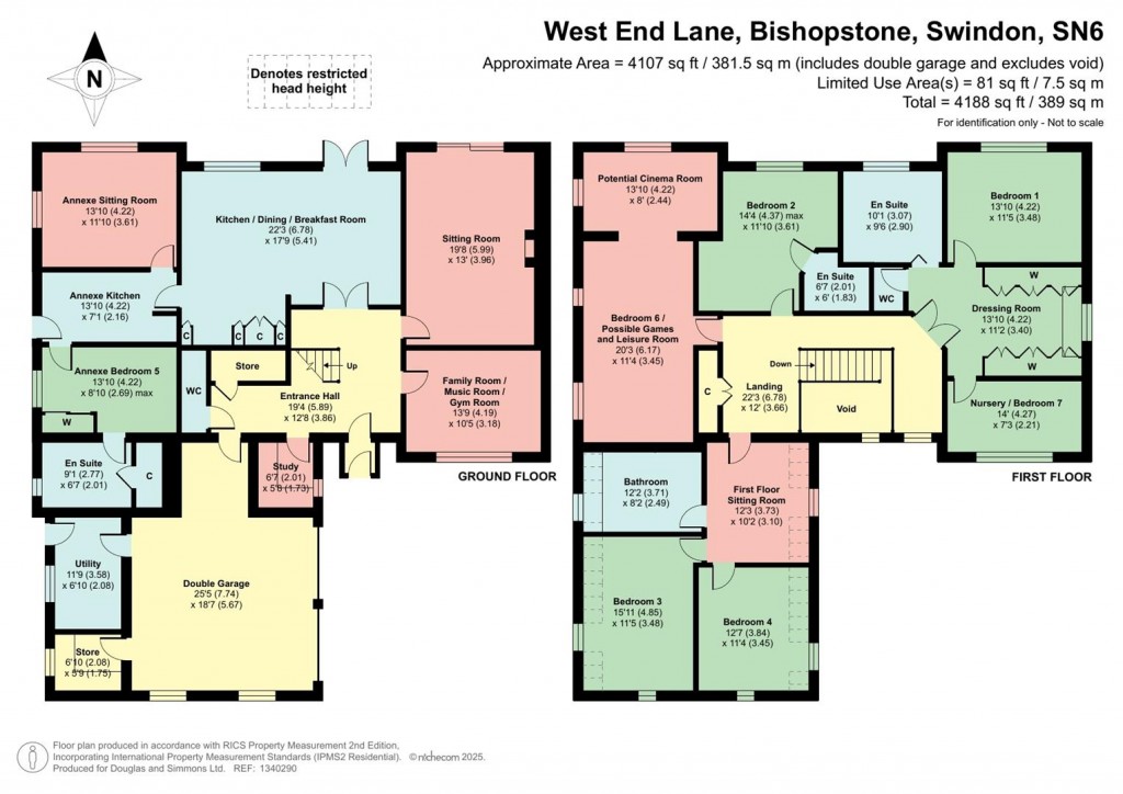 Floorplans For 12 West End Lane, Bishopstone, Swindon