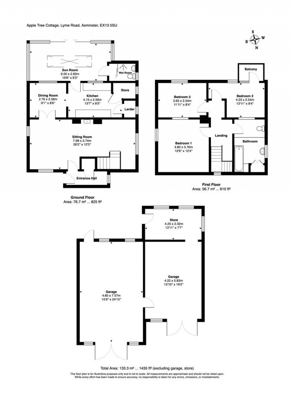 Floorplans For Lyme Road, Axminster