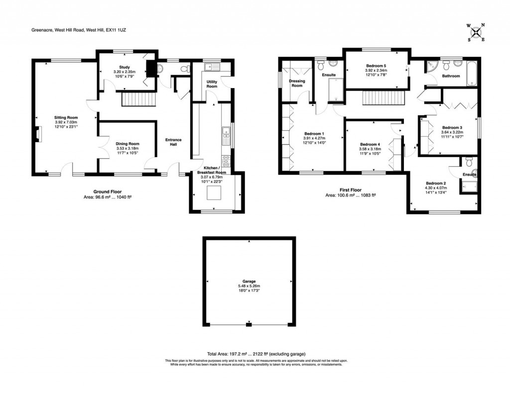 Floorplans For West Hill Road, West Hill, Ottery St. Mary