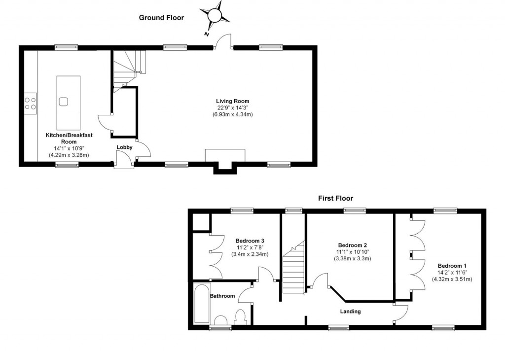 Floorplans For The Links, Newport, Saffron Walden