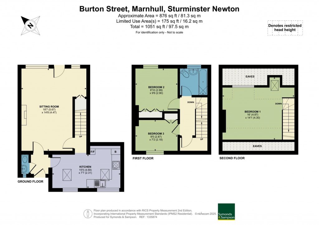 Floorplans For Burton Street, Marnhull, Sturminster Newton