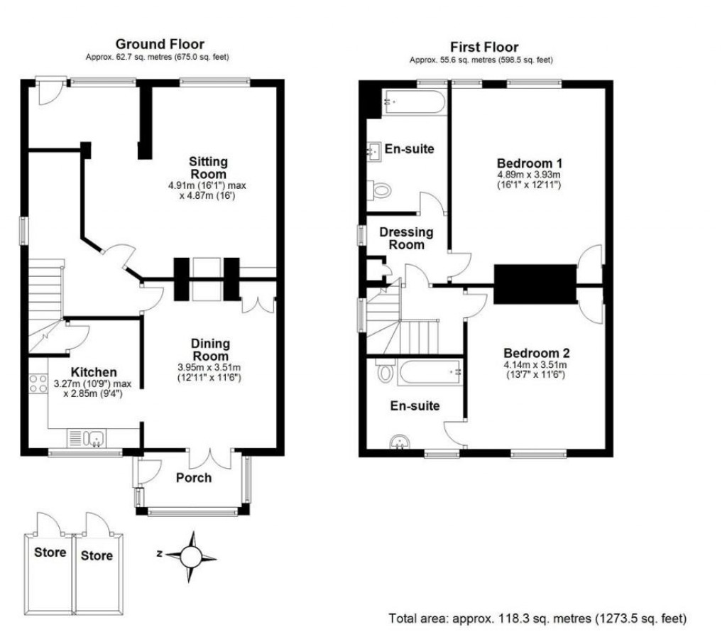 Floorplans For Torcross, Kingsbridge