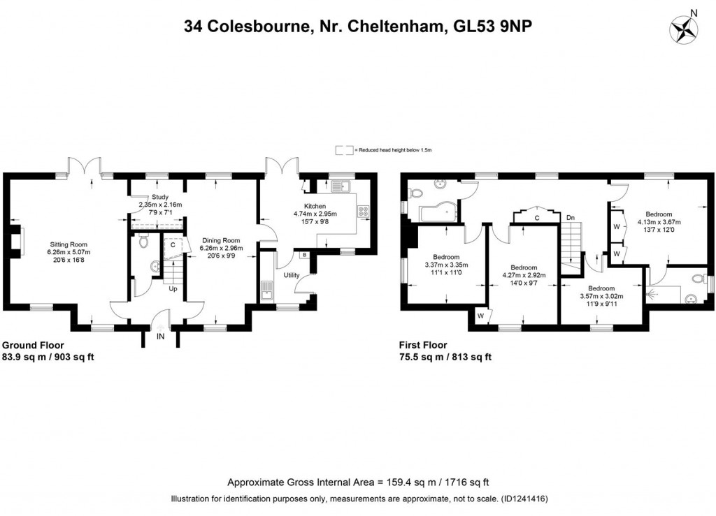 Floorplans For Colesbourne, Gloucestershire