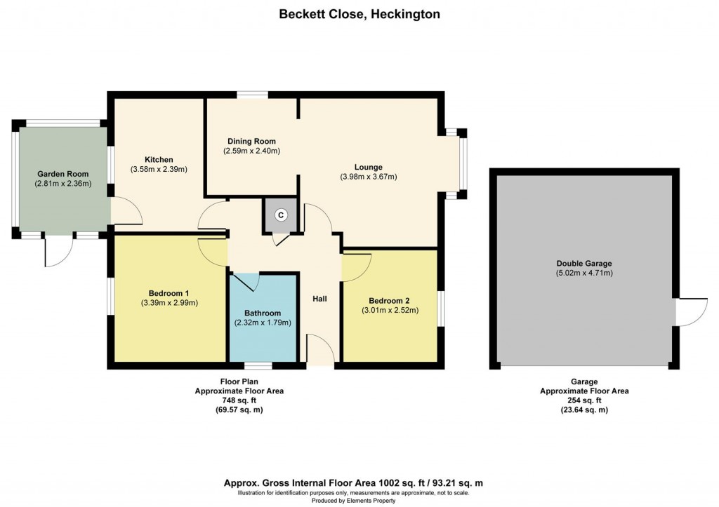 Floorplans For Beckett Close, Heckington