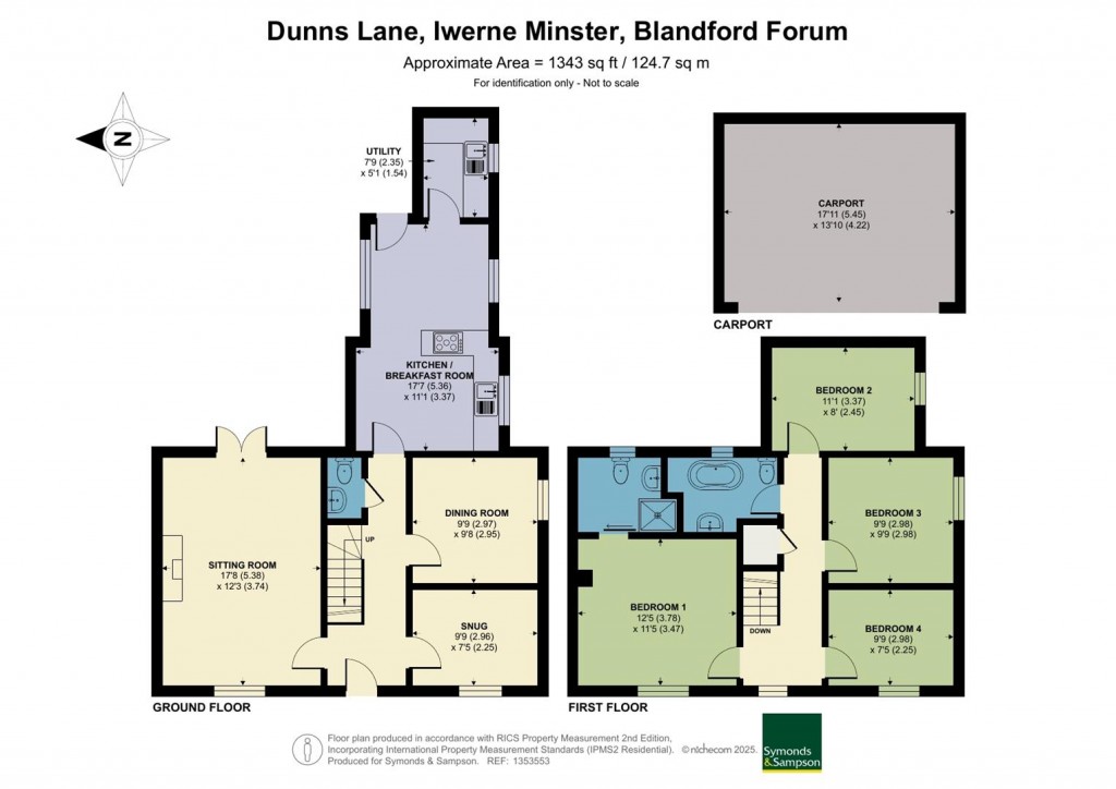 Floorplans For Dunns Lane, Iwerne Minster, Blandford Forum