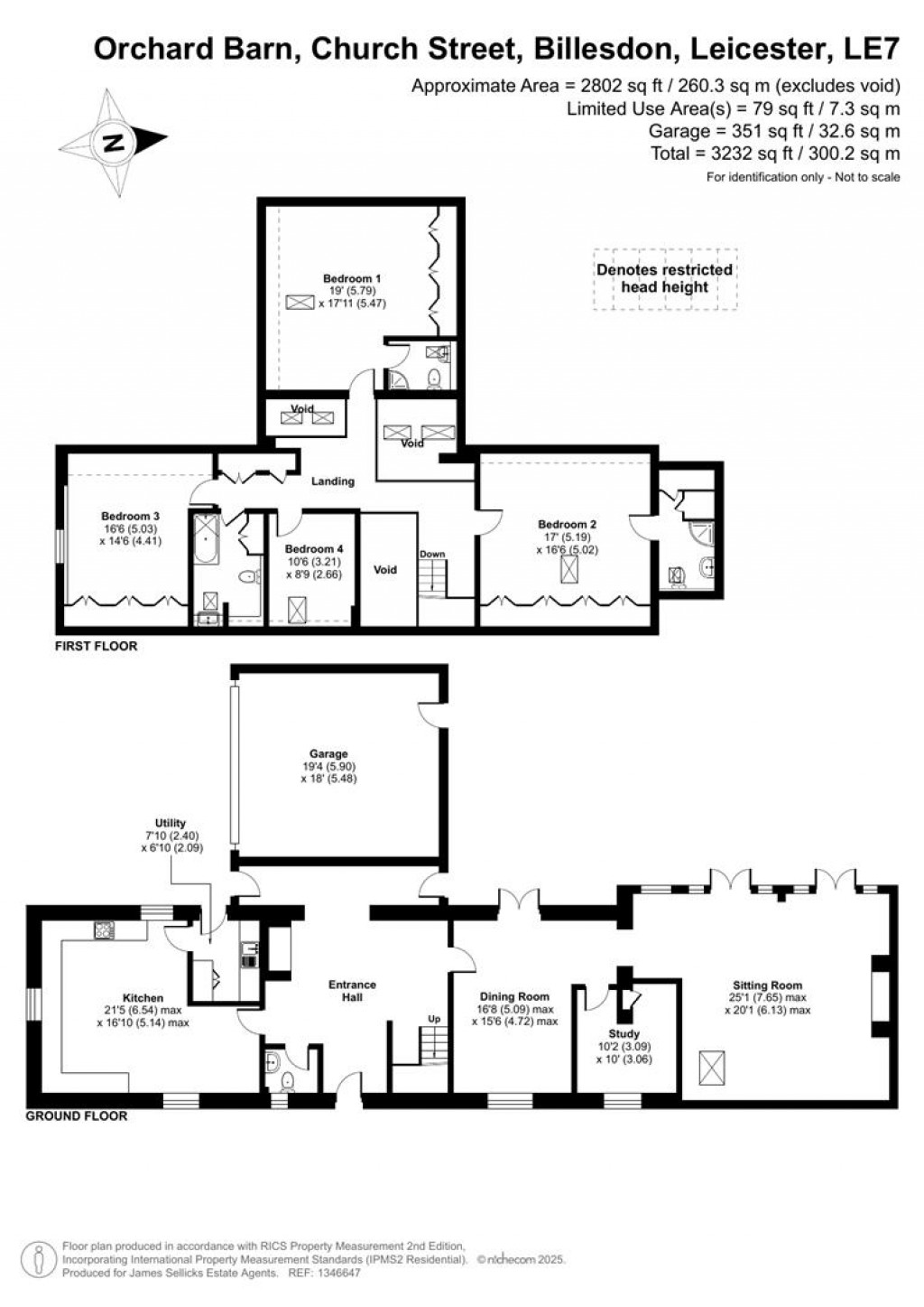 Floorplans For Orchard Barn, Billesdon, Leicestershire